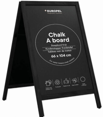 EUROPEL klantenstopper, 660 x 1.040 mm, zwart