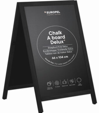 EUROPEL klantenstopper DELUXE, 660 x 1.040 mm, zwart
