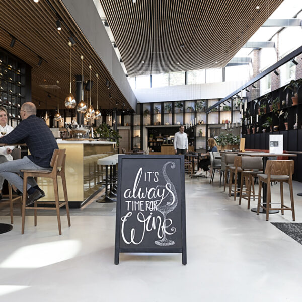 EUROPEL klantenstopper DELUXE, 660 x 1.040 mm, zwart