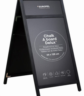 EUROPEL klantenstopper DELUXE, 660 x 1.280 mm, zwart