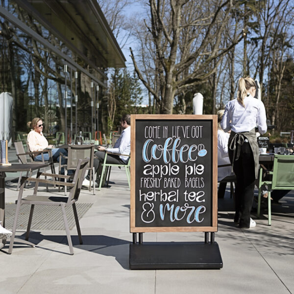 EUROPEL klantenstopper SWING, 700 x 1.180 mm, naturel