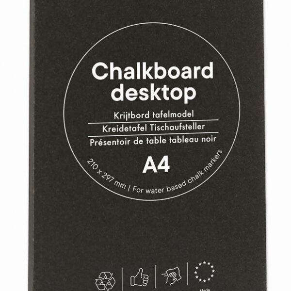 EUROPEL krijtbord tafelmodel, DIN A4 staand, zwart