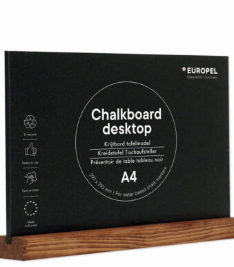 EUROPEL krijtbord tafelmodel, DIN A4 liggend, naturel