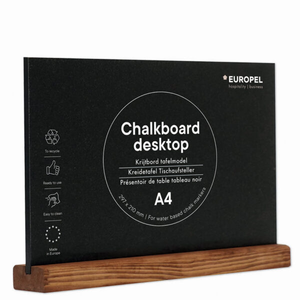 EUROPEL krijtbord tafelmodel, DIN A4 liggend, naturel
