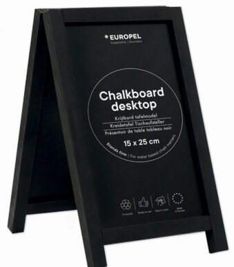 EUROPEL krijtbord tafelstandaard, Mini, zwart