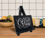 EUROPEL tafel-krijtbord mini met ezel, zwart