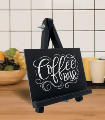 EUROPEL tafel-krijtbord mini met ezel, zwart