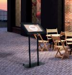 EUROPEL menu-vitrine, vrijstaand, 2 x DIN A4