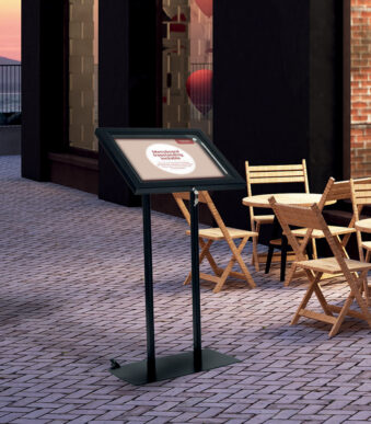 EUROPEL menu-vitrine, vrijstaand, 2 x DIN A4