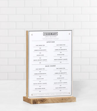 EUROPEL tafelstandaard Deluxe, DIN A5 staand, houten sokkel