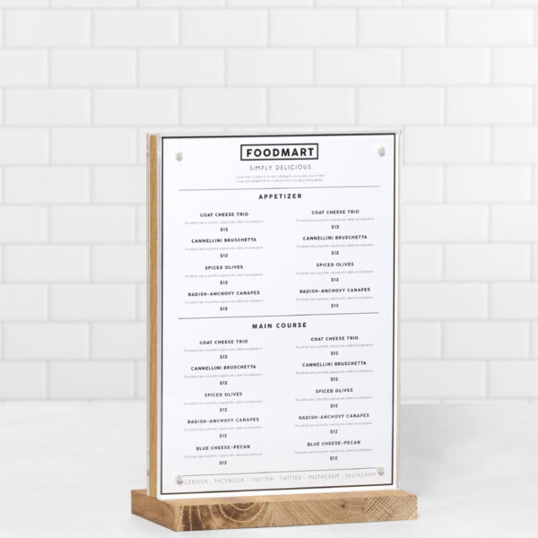 EUROPEL tafelstandaard Deluxe, DIN A5 staand, houten sokkel