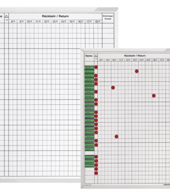 magnetoplan aanwezigheidsplanbord, (B)450 x (H)600 mm