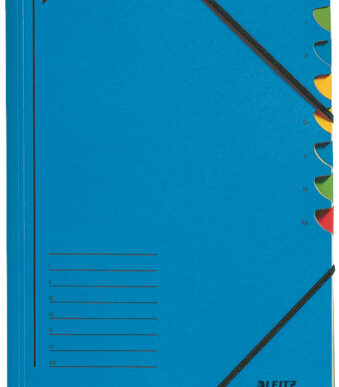 LEITZ sorteermap, DIN A4, karton, 7 vakken, blauw