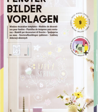 Raamstickersvormen 'BLOOM & GROW', inclusief krijt.