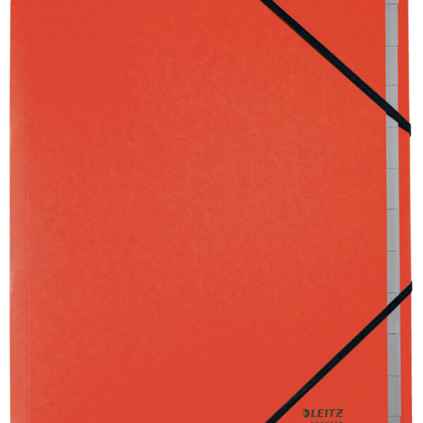 LEITZ sorteermap Recycle, DIN A4, karton, 12 vakken, rood