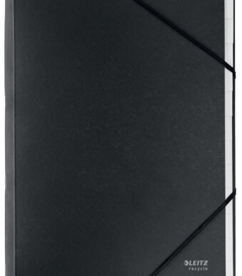 LEITZ sorteermap Recycle, DIN A4, karton, 12 vakken, zwart