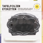 Tafelstickers met krijtpen, zwart