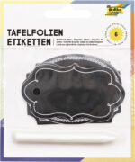 Tafelstickers met krijtpen, zwart