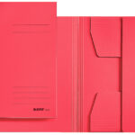 LEITZ dossiermap/stofklepmap, DIN A3, karton 320 g/m2, rood