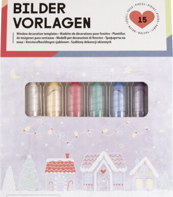 Premium Raamdecoratie Sjablonen 'Gezellige Winter'