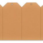 rillprint hanglabel, 25 x 50 mm, kraft bruin