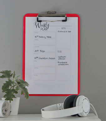 LEITZ klembord WOW, DIN A4, polystyrol, rood