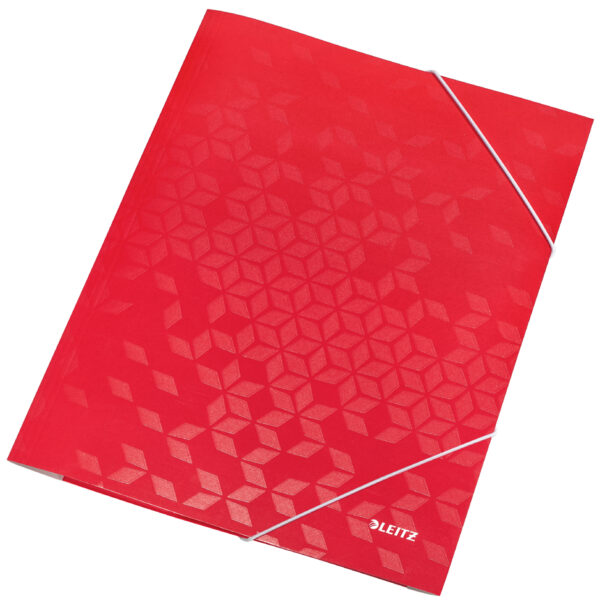 LEITZ hoekspanmap WOW, DIN A4, karton, rood