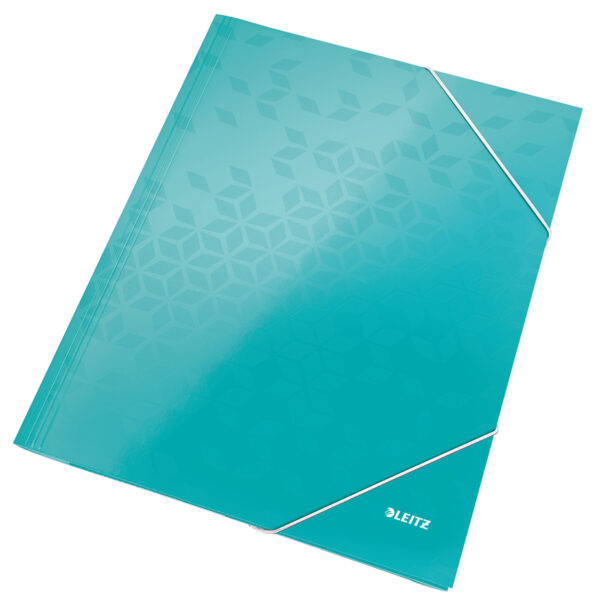 LEITZ hoekspanmap WOW, DIN A4, karton, ijsblauw
