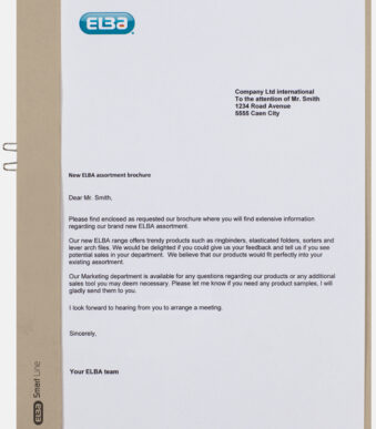 ELBA klemmap, DIN A4, zonder voorplat, grijs