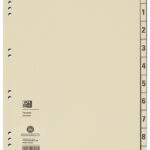 ELBA scheidingsbladen, 2-zijdig bedrukt, chamois, 240 x 300 mm