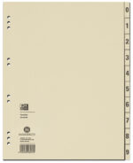 ELBA scheidingsbladen, 2-zijdig bedrukt, chamois, 240 x 300 mm