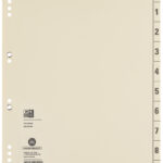 Oxford scheidingsbladen, 2-zijdig bedrukt, chamois, 240 x 300mm