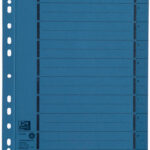 ELBA scheidingsbladen met perforatie, DIN A4 overbreed, blauw