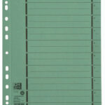 Oxford scheidingsbladen met perforatie, DIN A4 overbreed, groen