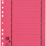 ELBA scheidingsbladen met perforatie, DIN A4 overbreed, rood