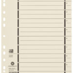ELBA scheidingsbladen met perforatie, DIN A4 overbreed, chamois