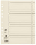 ELBA scheidingsbladen met perforatie, DIN A4 overbreed, chamois