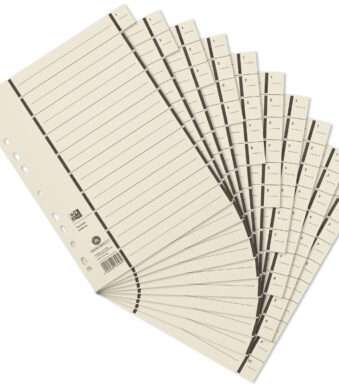 ELBA scheidingsbladen met perforatie, DIN A4 overbreed, chamois