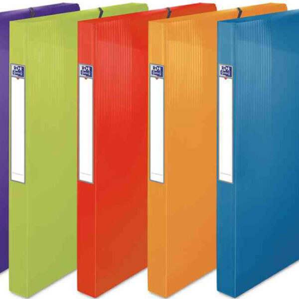 Oxford verzamelbox/opbergbox ´School Life´, 25 mm, DIN A4, PP, kleuren assorti