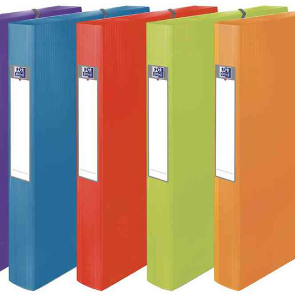 Oxford verzamelbox/opbergbox ´School Life´, 40 mm, DIN A4, PP, kleuren assorti