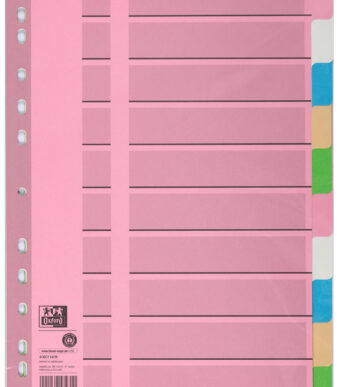 ELBA kraftpapier-tabbladen, blanco, A4, gekleurd, 10-delig