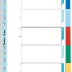 ELBA kunststof tabbladen, blanco, gekleurde tabs, 5-delig