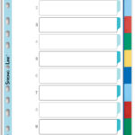 ELBA kunststof tabbladen, blanco, gekleurde tabs, 10-delig