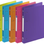 Oxford ringband ´School Life´, DIN A4 XL, 4-rings, PP, rugbreedte 30 mm, kleuren assorti