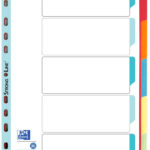 ELBA kartonnen tabbladen, blanco, DIN A4, gekleurd, 5-delig