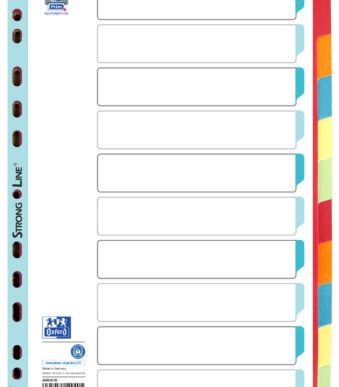 ELBA kartonnen tabbladen, blanco, DIN A4, gekleurd, 10-delig