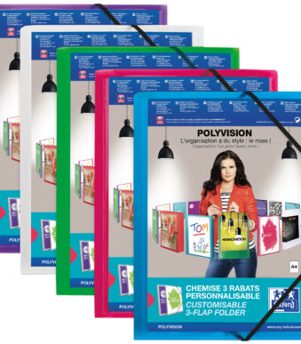 Oxford hoekspanmap POLYVISION, kleuren assorti