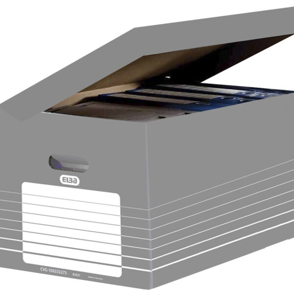 ELBA Archief-dekseldoos, DIN A4, grijs / wit