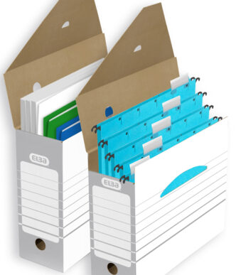 ELBA Archief-huls, breedte 100 mm, A4, wit/grijs