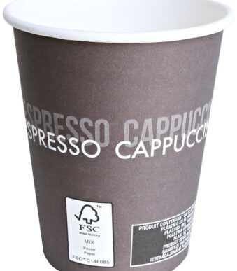 Papieren koffiebekers om mee te nemen, 0,2 l, bruin/wit